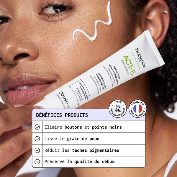 ACT-5 - Soin Intense Anti-Imperfections - Visage - Peaux à Tendance Acnéique, 30ml