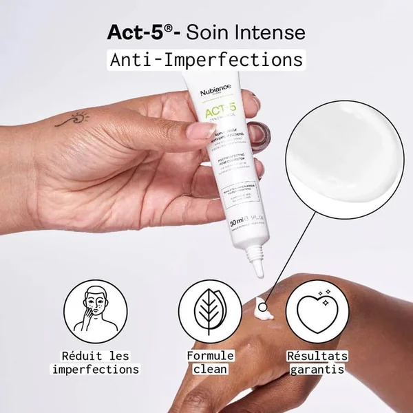 ACT-5 - Soin Intense Anti-Imperfections - Visage - Peaux à Tendance Acnéique, 30ml