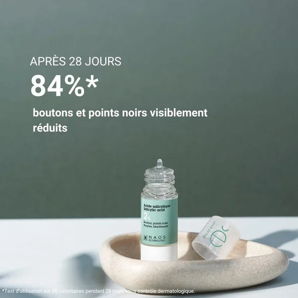 ACTIF PUR - Acide Salicylique 2% - Boutons et Points Noirs - Visage et Corps, 15ml
