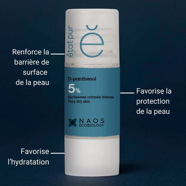 ACTIF PUR - D-Panthénol 5% - Sécheresse Cutanée Intense - Visage et Corps, 15ml