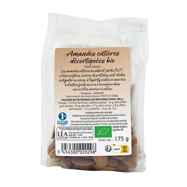 Amandes entières au naturel