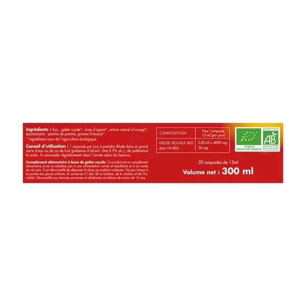 Ampoules Gelée Royale Bio 4000mg