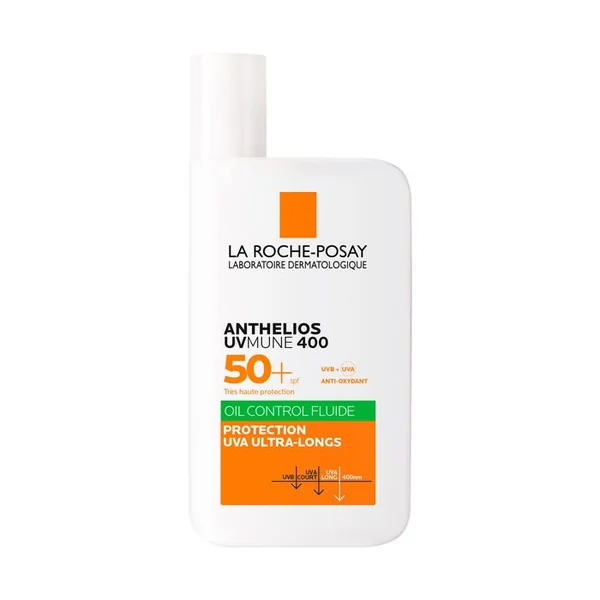 ANTHELIOS UVMUNE 400 - SPF50+ Fluide Solaire Visage Matifiant Avec Parfum, Peaux Mixtes à Grasses, 50ml