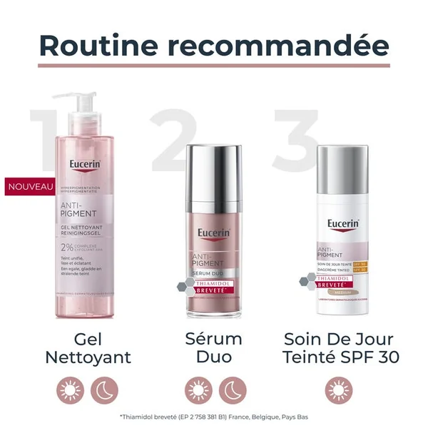 ANTI-PIGMENT - Soin de Jour Teinté Medium SPF30 - Visage - Tous Types de Peaux, 50ml