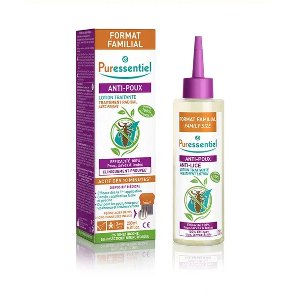 ANTI-POUX Lotion Traitante 200ml + Peigne