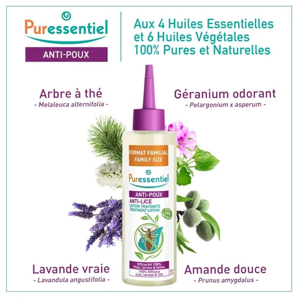ANTI-POUX Lotion Traitante 200ml + Peigne