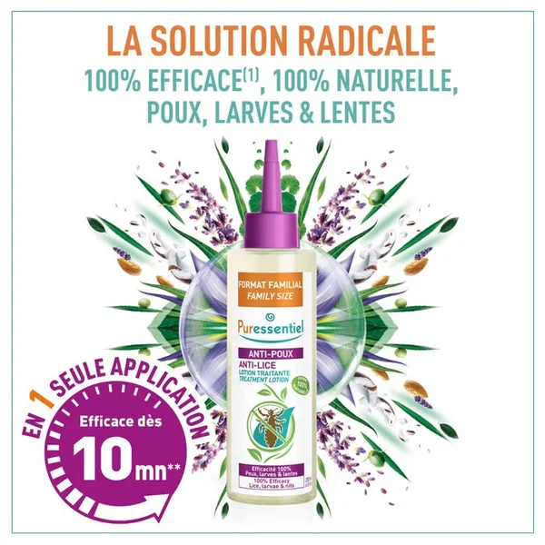 ANTI-POUX Lotion Traitante 200ml + Peigne