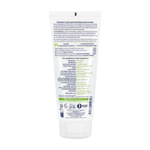 Après-shampooing fortifiant Ricin Bio et Kératine végétale