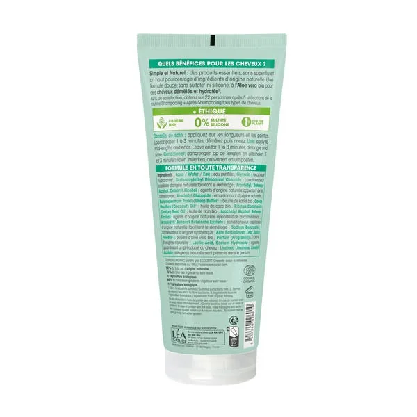 Après-shampooing tous types de cheveux, Aloe vera bio