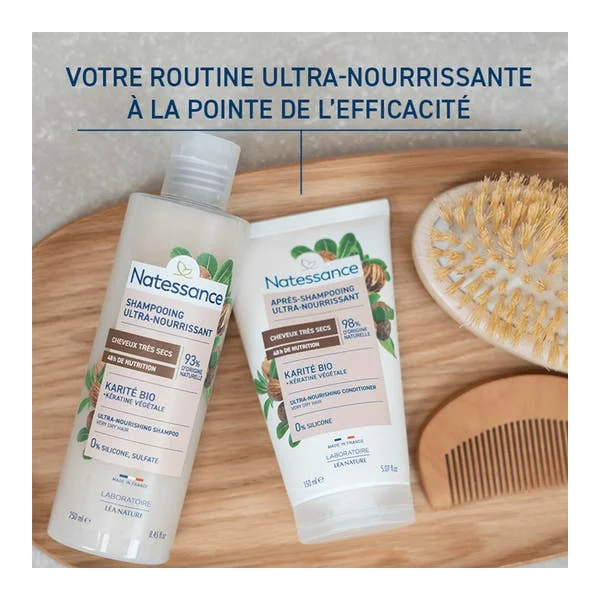 Après-shampooing ultra-nourrissant Karité bio et Kératine végétale