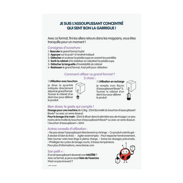 Assouplissant concentré Lavandin - 200 lavages - Grand Format