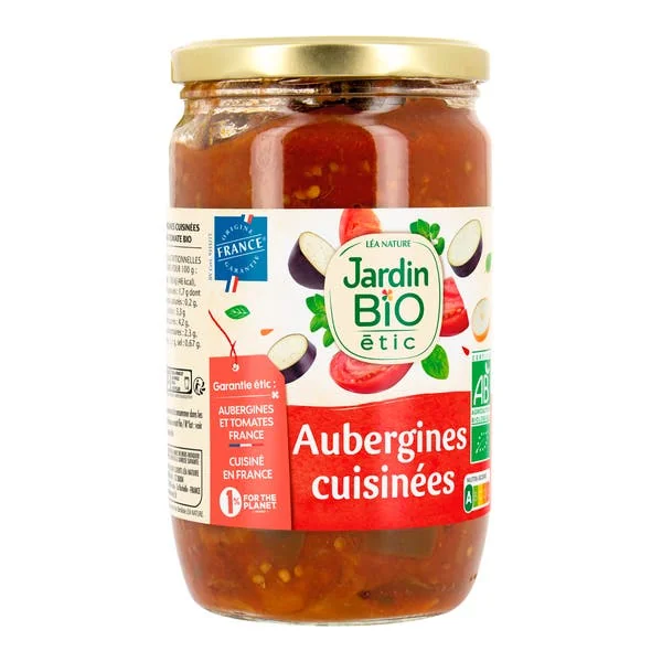 Aubergines cuisinées bio