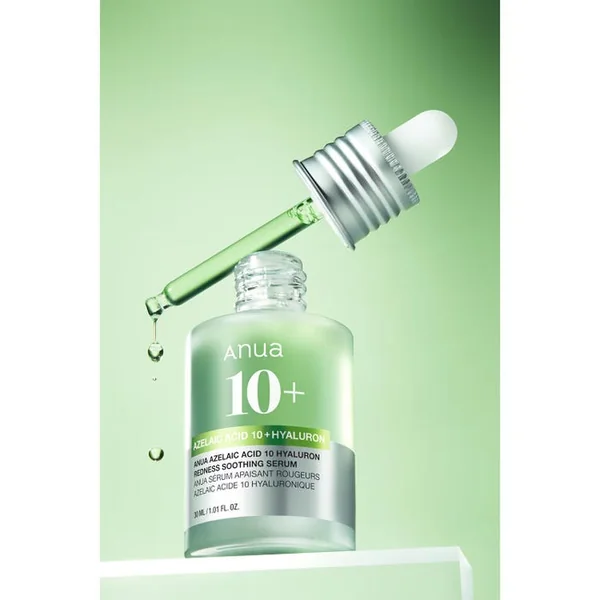 AZELAIC ACID 10 + HYALURON - Sérum Apaisant Rougeurs - Visage - Peaux Sensibles ou Irritées, 30ml