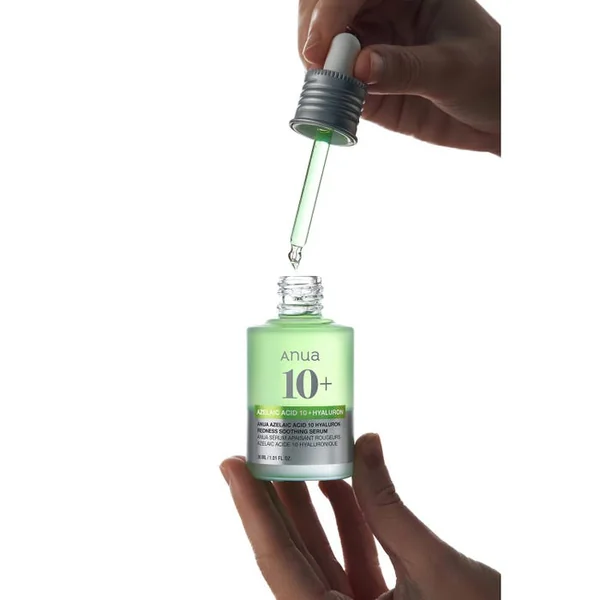 AZELAIC ACID 10 + HYALURON - Sérum Apaisant Rougeurs - Visage - Peaux Sensibles ou Irritées, 30ml