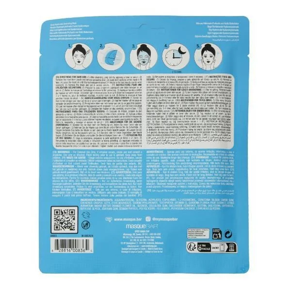 BAR - Masque Hydrogel Profond à l'Acide Hyaluronique - Visage - Tous Types de Peaux, 38g