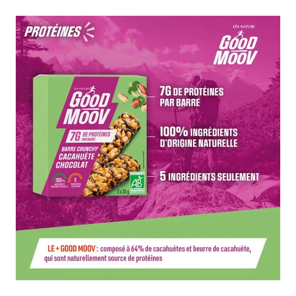 Barre cacahuète chocolat bio