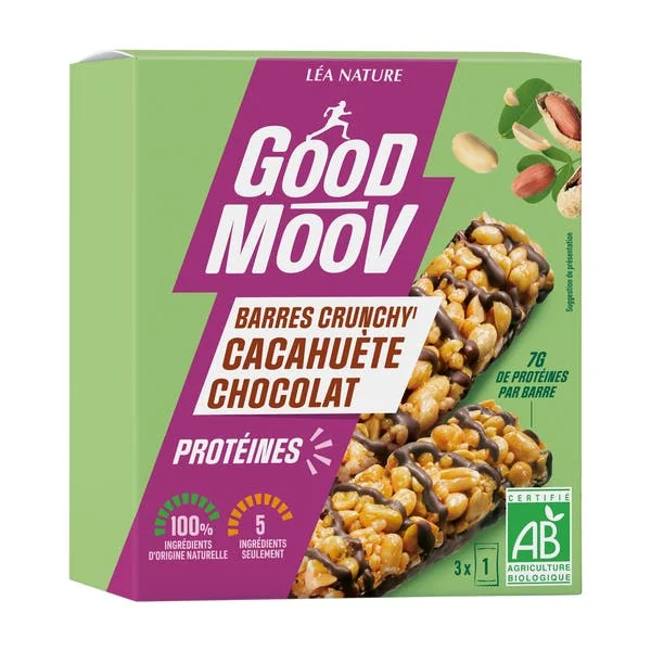 Barre cacahuète chocolat bio