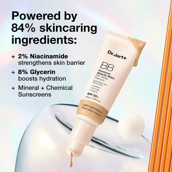 Baume de Beauté Premium - BB Crème SPF50 - 03 Teinte Medium - Tous Types de Peaux, 40ml