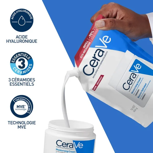Baume Hydratant Eco-Recharge - Visage et Corps Pour les Peaux Sèches à Très Sèches, 454g