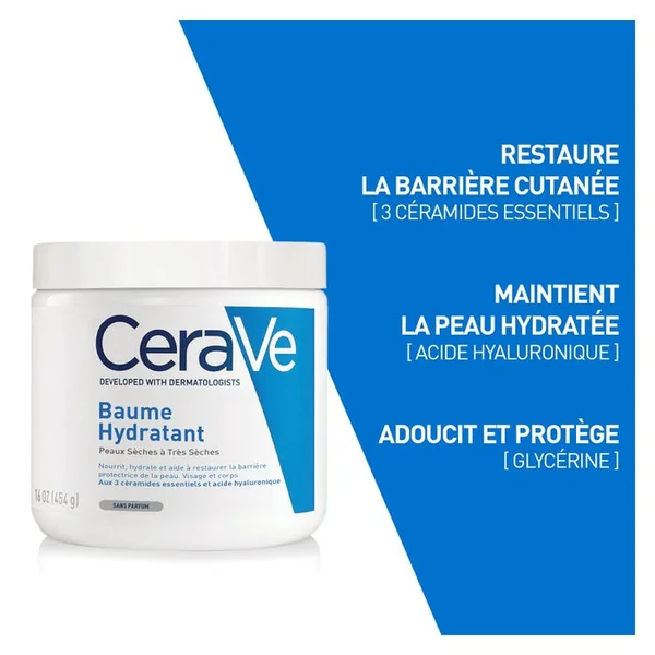 Baume Hydratant - Visage et Corps Pour les Peaux Sèches à Très Sèches, 454ml