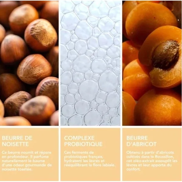 Baume à Lèvres Réparateur Noisette Bio - Lèvres Sèches et Abîmées, 10g