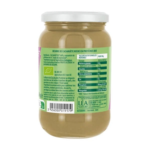 Beurre de Cacahuète protéiné bio
