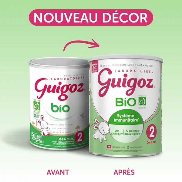 BIO - Lait en Poudre 2ème ge Bio - Dès 6 mois jusqu'à 1 An, 800g