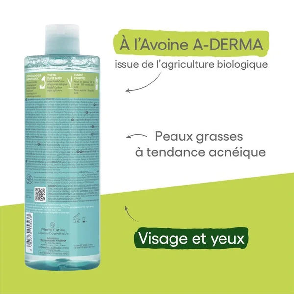BIOLOGY AC - Eau Micellaire Nettoyante Purifiante Bio - Visage et Yeux - Peaux à Tendance Acnéique, 400ml