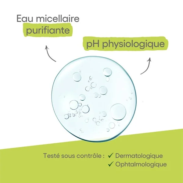 BIOLOGY AC - Eau Micellaire Nettoyante Purifiante Bio - Visage et Yeux - Peaux à Tendance Acnéique, 400ml