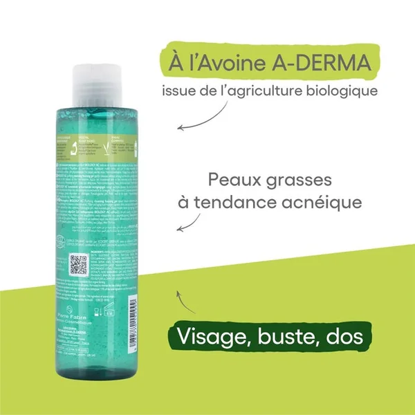 BIOLOGY AC - Gel Moussant Nettoyant Purifiant Bio - Visage, Buste et Dos - Peaux Grasses à Tendance Acnéique, 200ml