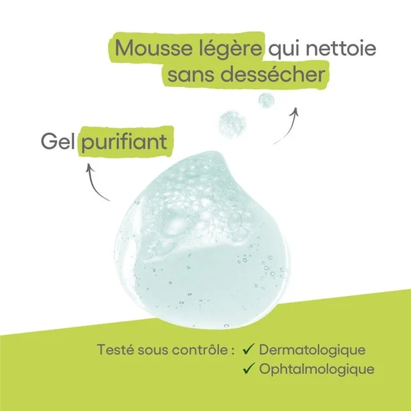 BIOLOGY AC - Gel Moussant Nettoyant Purifiant Bio - Visage, Buste et Dos - Peaux Grasses à Tendance Acnéique, 200ml
