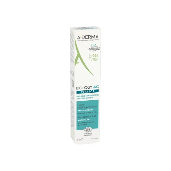 BIOLOGY AC PERFECT - Fluide Anti-Imperfections Anti-Marques Bio - Visage - Peaux Adultes à Tendance Acnéique, 40ml