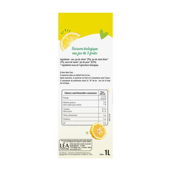 Boisson Citron de Sicile Yuzu
