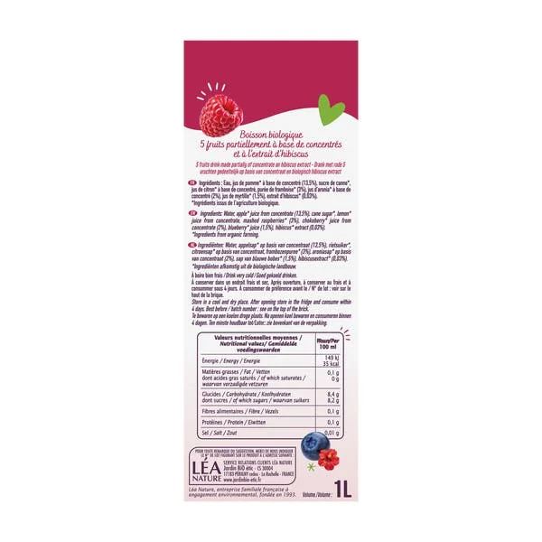 Boisson Fruits rouges Hibiscus