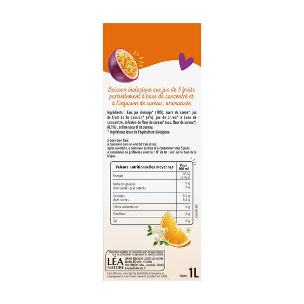 Boisson Orange Passion Sureau