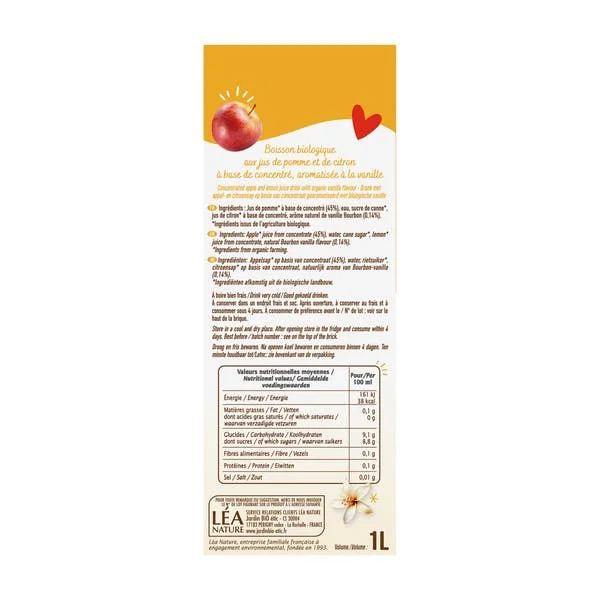 Boisson Pomme Vanille