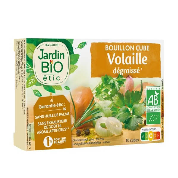 Bouillon cube bio volaille dégraissé
