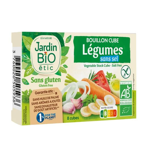 Bouillon cube légumes sans gluten - bio