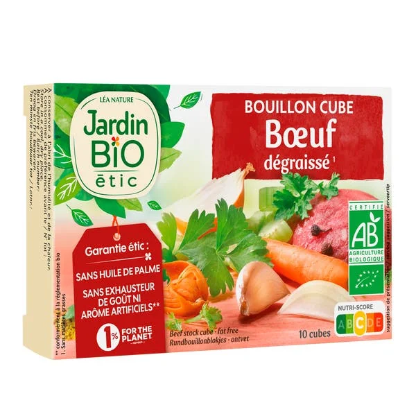 Bouillon de cube boeuf bio dégraissé