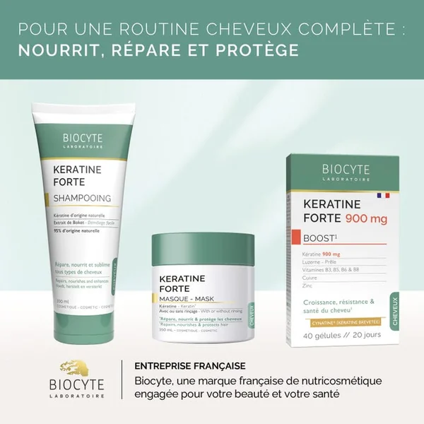 CAPILLAIRE - Keratine Forte Serum Croissance & Anti-Chute, 5 Ampoules (15 doses)
