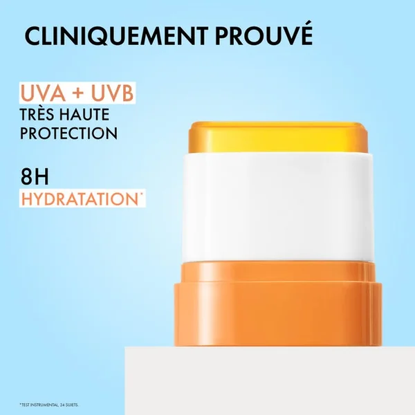 CAPITAL SOLEIL - UV-Aqua SPF50+, Stick Solaire Invisible Visage et Lèvres, 10g