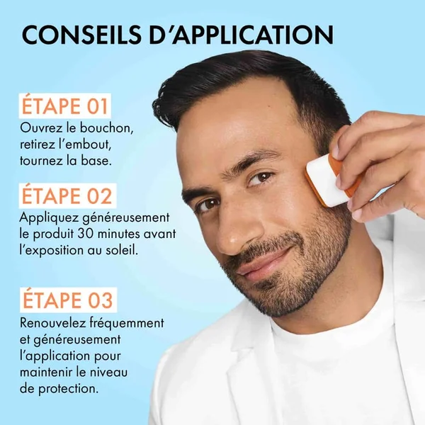 CAPITAL SOLEIL - UV-Aqua SPF50+, Stick Solaire Invisible Visage et Lèvres, 10g