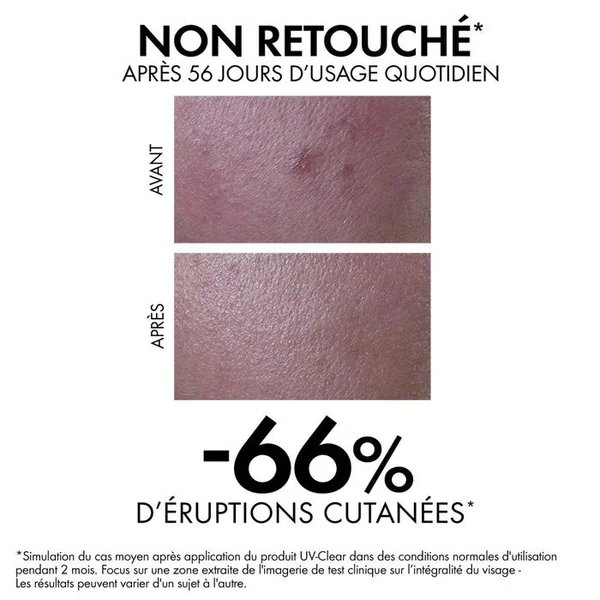 CAPITAL SOLEIL UV-CLEAR - SPF50+ Fluide Solaire Anti-Imperfections, Peau Grasse ou Tendance Acnéique, 40ml