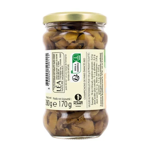 Champignons de Paris émincés - bio