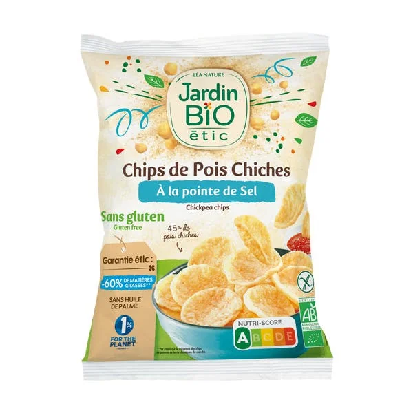 Chips de pois chiche à la pointe de sel sans gluten - bio
