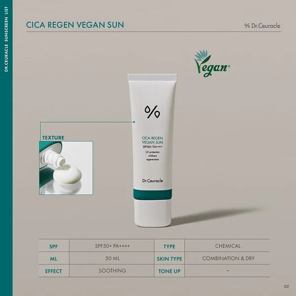 Cica Regen Vegan Sun SPF50