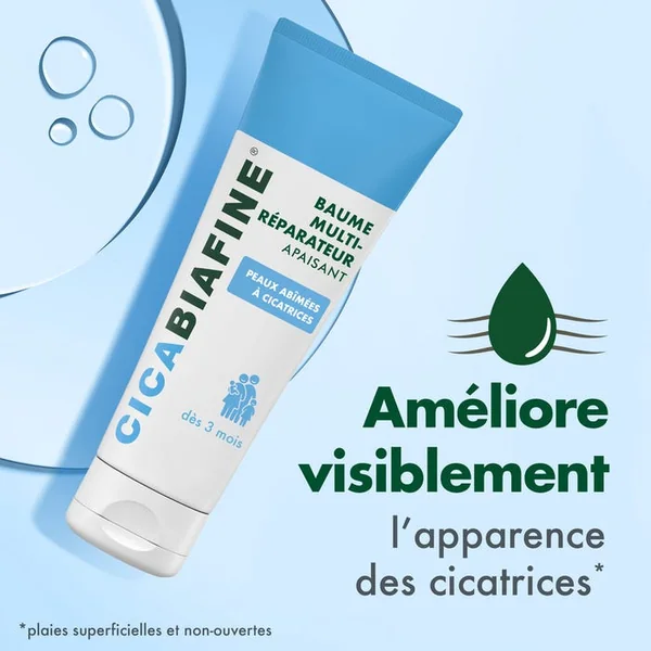 CICABIAFINE - Baume Multi-Réparateur Apaisant - Visage et Corps - Peaux Abîmées à Cicatrices, 100ml