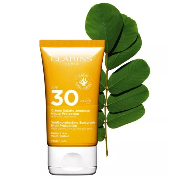 Clarins - Crème Solaire Visage SPF 30 Anti-rides, anti-tâches