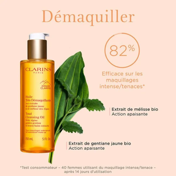 Clarins - Huile très Démaquillante Aux extraits de gentiane jaune & mélisse des Alpes