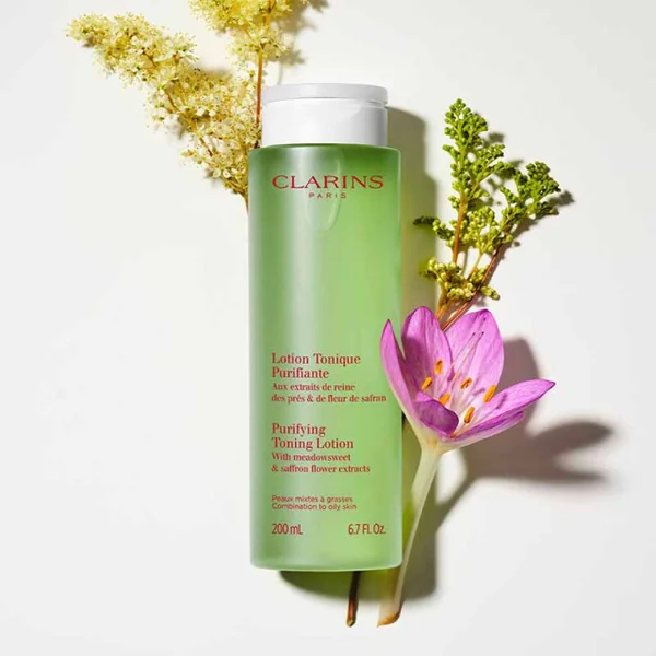 Clarins - Lotion Tonique Purifiante Aux extraits de reine des prés & fleur de safran - Peaux mixtes à grasses